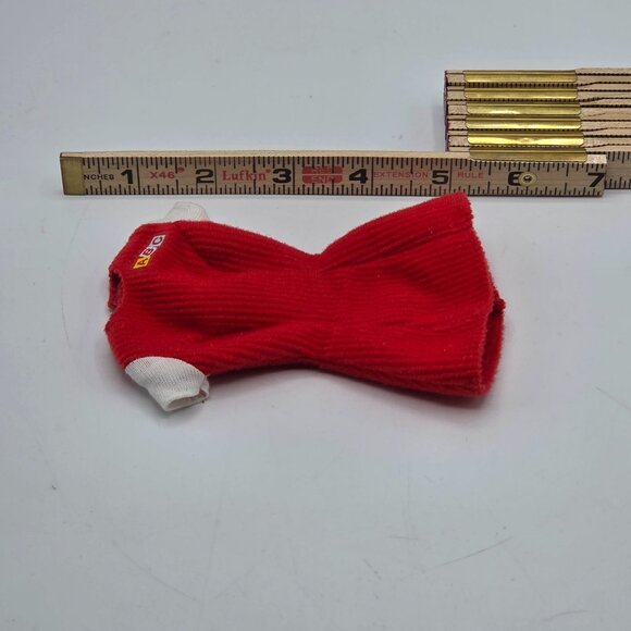 Barbie Genuine Red Corduroy Dress With ABC Patch For Schooltime Fun 1997 Collect - Picture 6 of 6